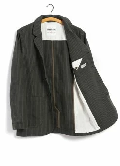 HANSEN GARMENTS LUKAS | Blazer Jacket | Khaki Pin -Hansen Shop 23 85 6 lukas khaki pin 2