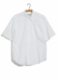 HANSEN GARMENTS REIDAR | Loose Fit Short Sleeve Shirt | White