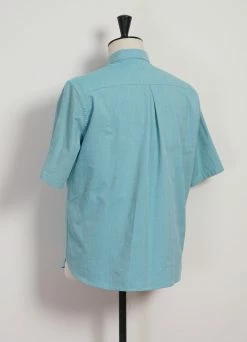 HANSEN GARMENTS REIDAR | Loose Fit Short Sleeve Shirt | Miami Green -Hansen Shop 25 14 6 reidar grass 3