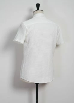 HANSEN GARMENTS JONNY | Short Sleeve Shirt | Waffle White -Hansen Shop 25 17 1 jonny waffle white 3