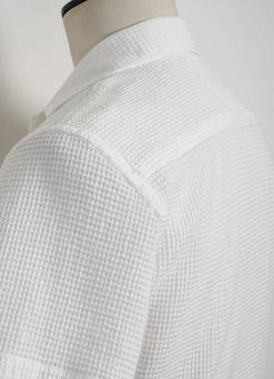 HANSEN GARMENTS JONNY | Short Sleeve Shirt | Waffle White -Hansen Shop 25 17 1 jonny waffle white 5