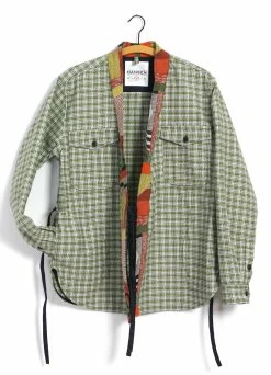 HANSEN GARMENTS REMY | East & West Shirt Jacket | Sashiko Green+ -Hansen Shop 25 80 6 remy sashiko green plus 2