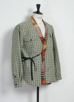 HANSEN GARMENTS REMY | East & West Shirt Jacket | Sashiko Green+ -Hansen Shop 25 80 6 remy sashiko green plus 3