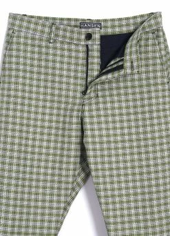 HANSEN GARMENTS TYGE | Wide Cut Cropped Trousers | Sashiko Green -Hansen Shop 25 80 6 tyge sashiko green 2