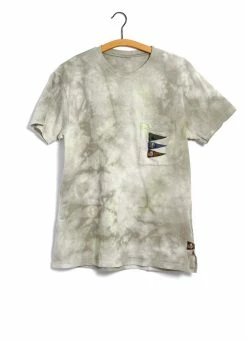 KAPITAL 4 FLAGS | 20/- Jersey Pennant T | Khaki X Yellow