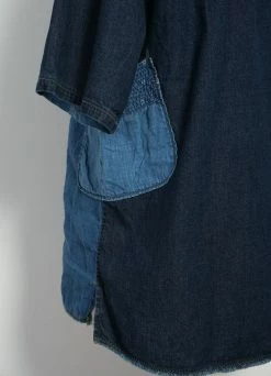 KAPITAL KATMANDU | Short Sleeve Patchwork Shirt | Indigo -Hansen Shop EK 1213 IDG Patchwork KATMANDU Shirt 2022 5