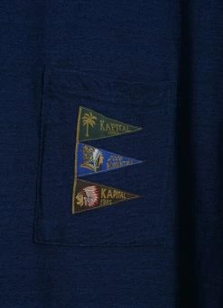 KAPITAL 4 FLAGS | Jersey Pennant T | Indigo -Hansen Shop EK 1226 IDG Jersey PENNANT T 4Flags 4