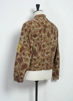 KAPITAL HAPPY PEEK-A-BOO | Herringbone Camo Jacket | Beige/Khaki -Hansen Shop K2209LJ024 Herringbone HAPPY PEEK A BOO Camo 1st JKT 4