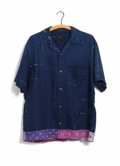 KAPITAL ALOHA SHIRT REMAKE | French Cloth Linen Bandana | Indigo