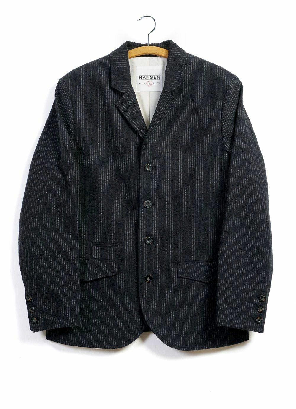 HANSEN GARMENTS ANKER | Casual 4-button Blazer | Black Pin 1 HANSEN GARMENTS ANKER | Casual 4-button Blazer | Black Pin