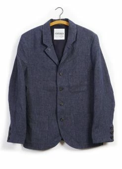 HANSEN GARMENTS ANKER | Casual Four Button Blazer | Blue Delave