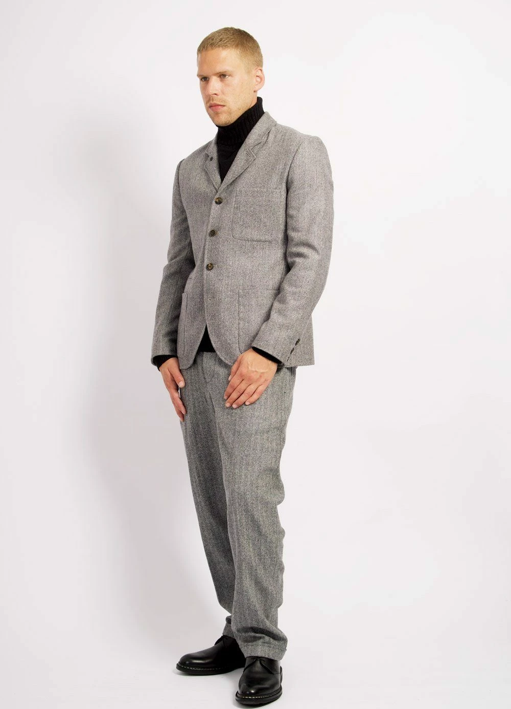 HANSEN GARMENTS ANKER | Classic Blazer | Grey Melange 7 HANSEN GARMENTS ANKER | Classic Blazer | Grey Melange - Image 7