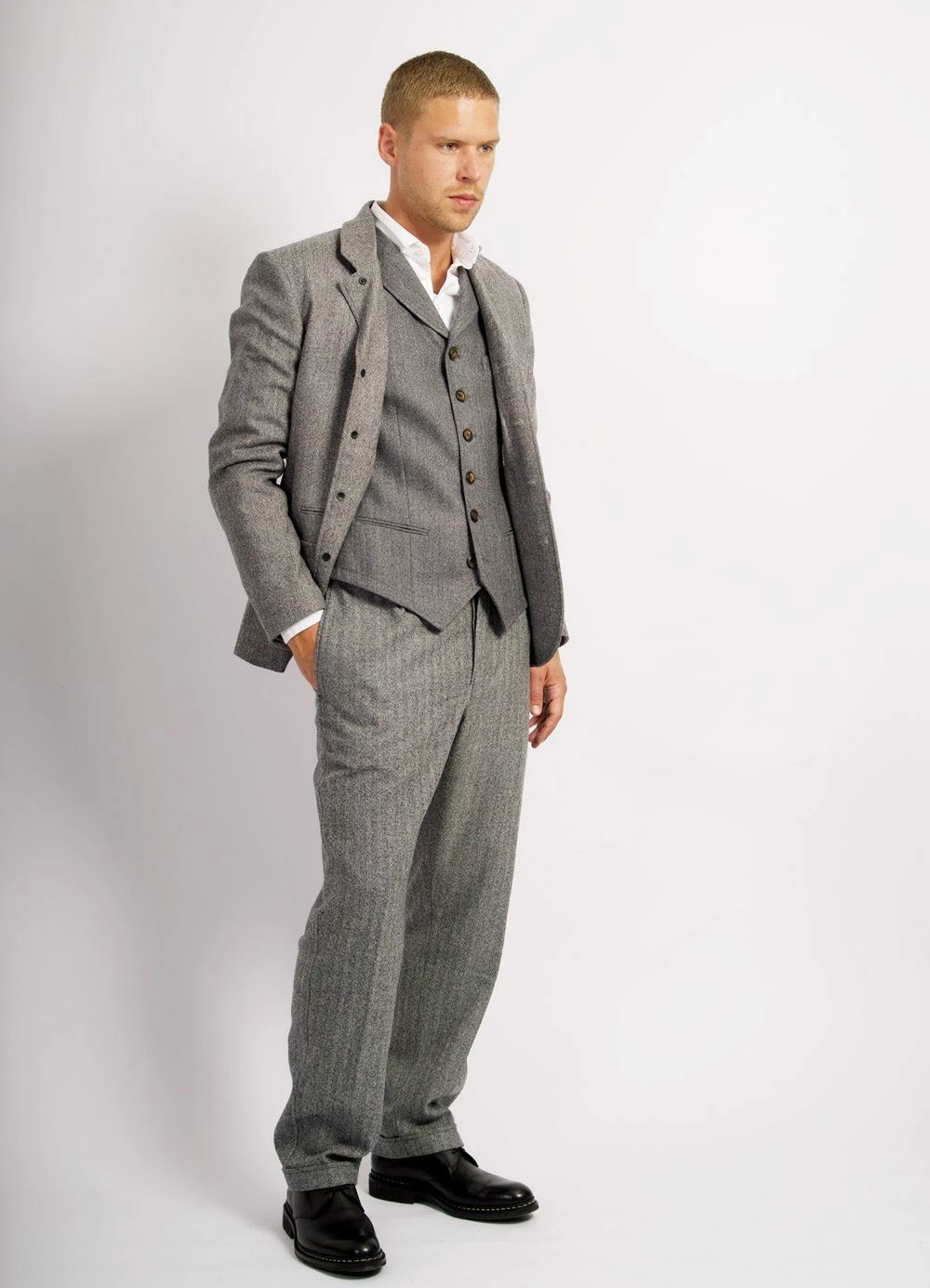 HANSEN GARMENTS ANKER | Classic Blazer | Grey Melange 5 HANSEN GARMENTS ANKER | Classic Blazer | Grey Melange - Image 5