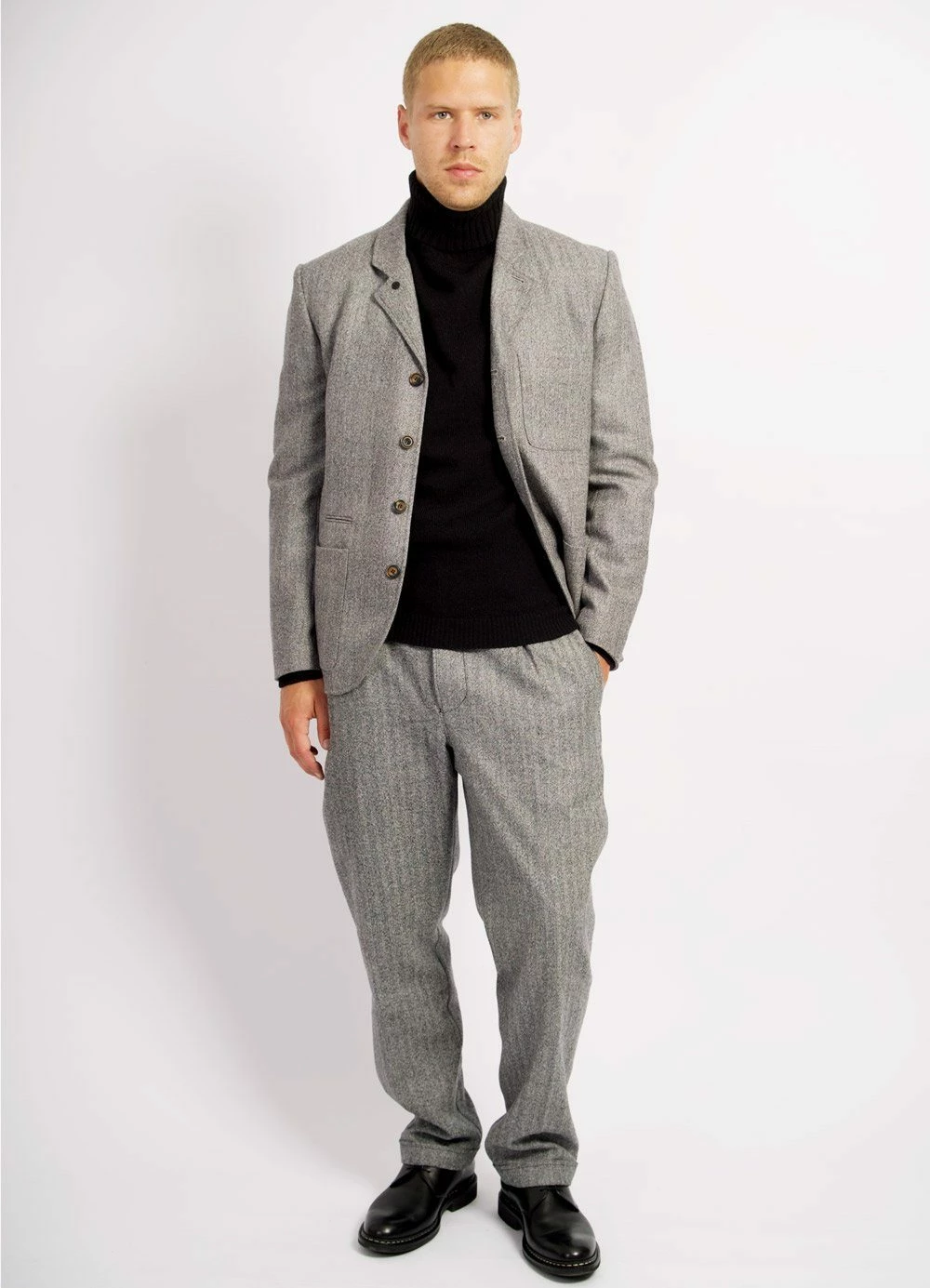 HANSEN GARMENTS ANKER | Classic Blazer | Grey Melange 8 HANSEN GARMENTS ANKER | Classic Blazer | Grey Melange - Image 8