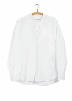 HANSEN GARMENTS ANTE | Collarless Shirt | White