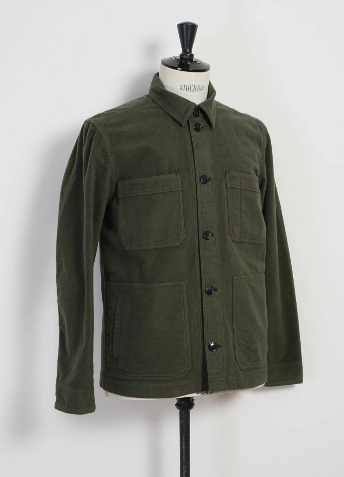 HANSEN GARMENTS BERTRAM | Refined Work Jacket | Dark Green 4 HANSEN GARMENTS BERTRAM | Refined Work Jacket | Dark Green - Image 4