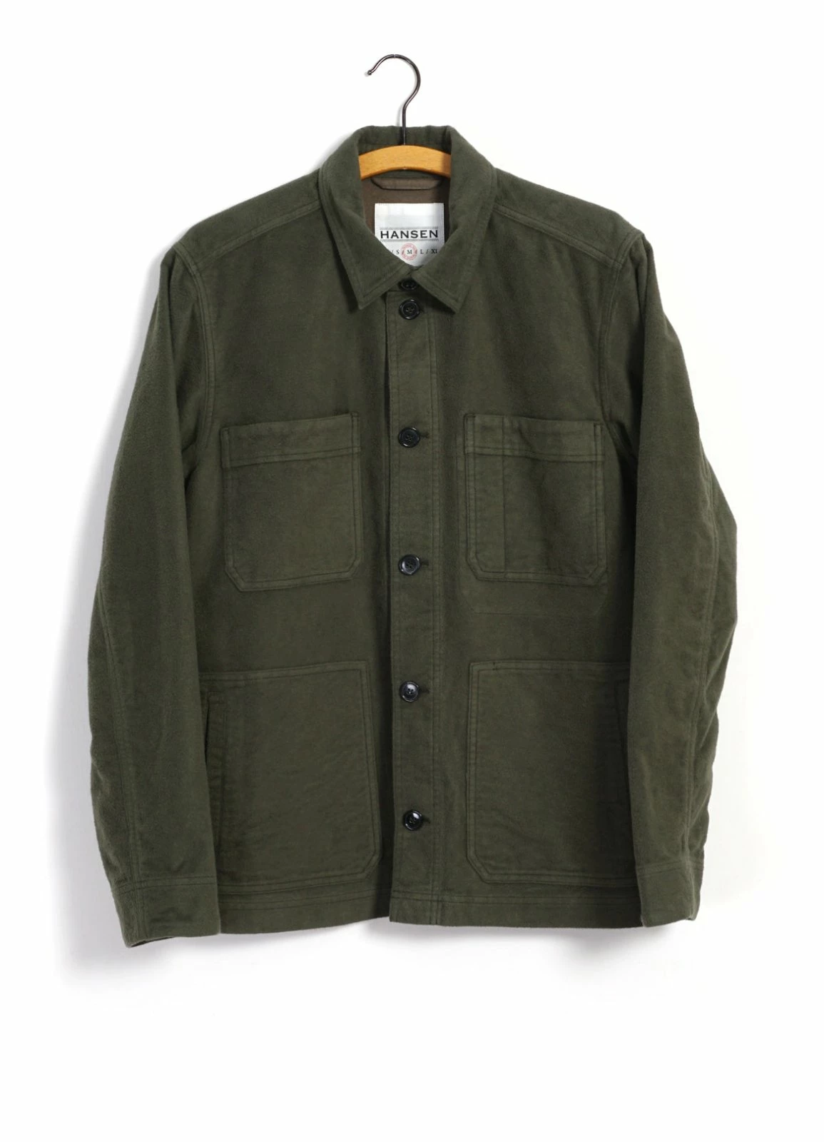 HANSEN GARMENTS BERTRAM | Refined Work Jacket | Dark Green 1 HANSEN GARMENTS BERTRAM | Refined Work Jacket | Dark Green