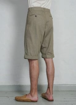 HANSEN GARMENTS BIRK | Single Pleated Shorts | Safari -Hansen Shop birk single pleated shorts safari hansen garments 995036