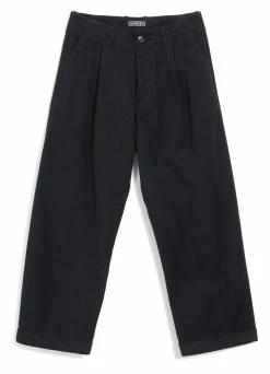 HANSEN GARMENTS BOBBY | Super Wide Pleated Trousers | Dark Bluegrey