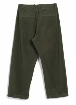 HANSEN GARMENTS BOBBY | Super Wide Pleated Trousers | Dark Green -Hansen Shop bobby super wide pleated trousers dark green hansen garments 766963