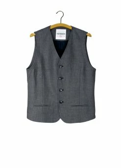 HANSEN GARMENTS DANIEL | Classic Casual Vest | Indigo Grey