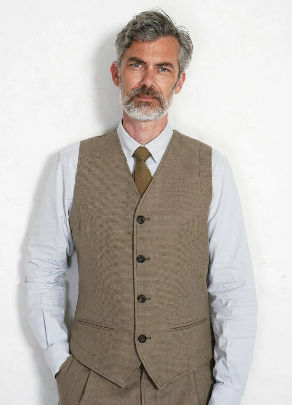 HANSEN GARMENTS DANIEL | Classic Waistcoat | Bay Leaf 2 HANSEN GARMENTS DANIEL | Classic Waistcoat | Bay Leaf - Image 2