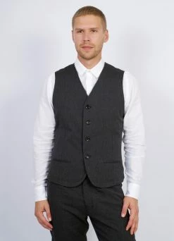 HANSEN GARMENTS DANIEL | Classic Waistcoat | Graphite 9 HANSEN GARMENTS DANIEL | Classic Waistcoat | Graphite -Hansen Shop daniel classic waistcoat graphite 240 978891