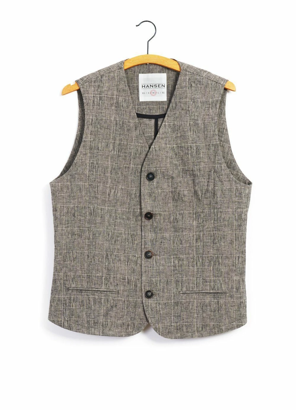 HANSEN GARMENTS DANIEL | Four Button Waistcoat | Check 2 1 HANSEN GARMENTS DANIEL | Four Button Waistcoat | Check 2