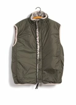 KAPITAL DO-GI SASHIKO | Boa Fleece Reversible Vest | Ecru -Hansen Shop do gi sashiko boa fleece reversible vest ecru kapital 205611