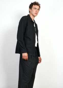 HANSEN GARMENTS EIGIL | Light Wide Cut Summer Trousers | Black -Hansen Shop eigil light wide cut summer trousers black 647069