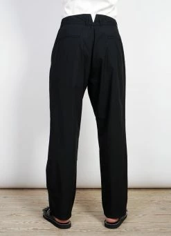 HANSEN GARMENTS EIGIL | Light Wide Cut Summer Trousers | Black -Hansen Shop eigil light wide cut summer trousers black 657993
