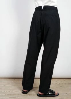 HANSEN GARMENTS EIGIL | Light Wide Cut Summer Trousers | Black -Hansen Shop eigil light wide cut summer trousers black 978463