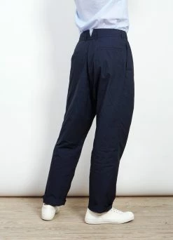 HANSEN GARMENTS EIGIL | Light Wide Cut Summer Trousers | Navy -Hansen Shop eigil light wide cut summer trousers navy 804074