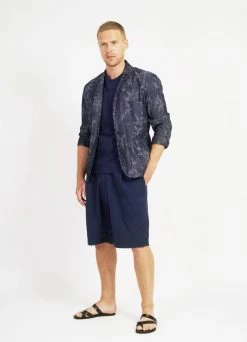 HANSEN GARMENTS ELIAS | Loose Fit Five Button Blazer | Botanic Indigo -Hansen Shop elias loose fit five button blazer botanic indigo 390 884624