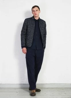 HANSEN GARMENTS ERLING | Quilted Work Jacket | Big Blue -Hansen Shop erling quilted work jacket big blue hansen garments 443762