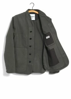HANSEN GARMENTS ERLING | Refined Work Jacket | Green Grey -Hansen Shop erling refined work jacket green grey hansen garments 781651