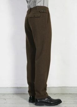 HANSEN GARMENTS FINN | Side Buckle Regular Trousers | Brown Herringbone 11 HANSEN GARMENTS FINN | Side Buckle Regular Trousers | Brown Herringbone -Hansen Shop finn side buckle regular trousers brown herringbone hansen garments 489020