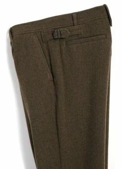 HANSEN GARMENTS FINN | Side Buckle Regular Trousers | Brown Herringbone 10 HANSEN GARMENTS FINN | Side Buckle Regular Trousers | Brown Herringbone -Hansen Shop finn side buckle regular trousers brown herringbone hansen garments 913750