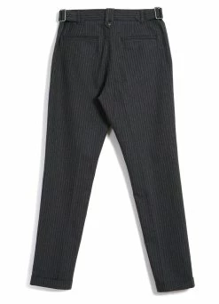 HANSEN GARMENTS FINN | Side Buckle Regular Trousers | Grey Pin 9 HANSEN GARMENTS FINN | Side Buckle Regular Trousers | Grey Pin -Hansen Shop finn side buckle regular trousers grey pin hansen garments 213145