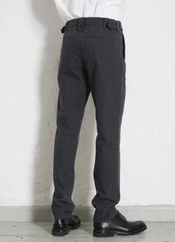HANSEN GARMENTS FINN | Side Buckle Regular Trousers | Grey Pin 8 HANSEN GARMENTS FINN | Side Buckle Regular Trousers | Grey Pin -Hansen Shop finn side buckle regular trousers grey pin hansen garments 417185