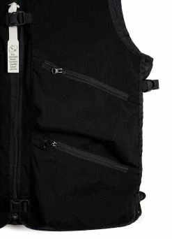 MOUNTAIN RESEARCH FLOWER BASKET VEST | Zipper Pockets & Bag Vest | Black -Hansen Shop flower basket vest zipper pockets bag vest black 525 362981