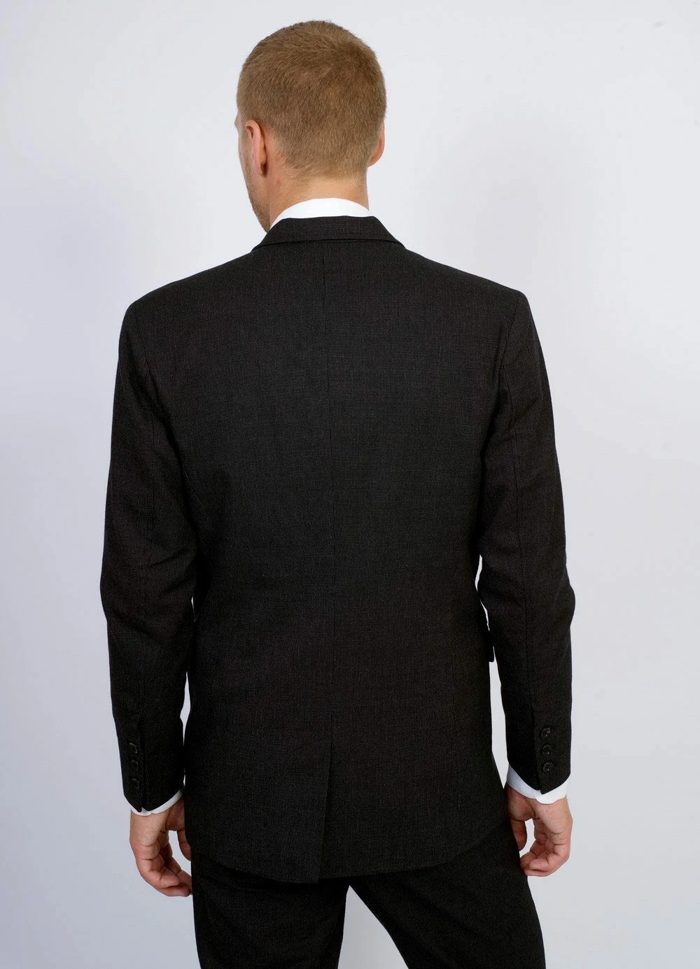 HANSEN GARMENTS FREDE | Pointed Lapel 2-Button Blazer | Slate 4 HANSEN GARMENTS FREDE | Pointed Lapel 2-Button Blazer | Slate - Image 4