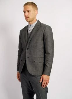 HANSEN GARMENTS FREDERIK | Casual Blazer | Indigo Grey -Hansen Shop frederik casual blazer indigo grey 425 838078