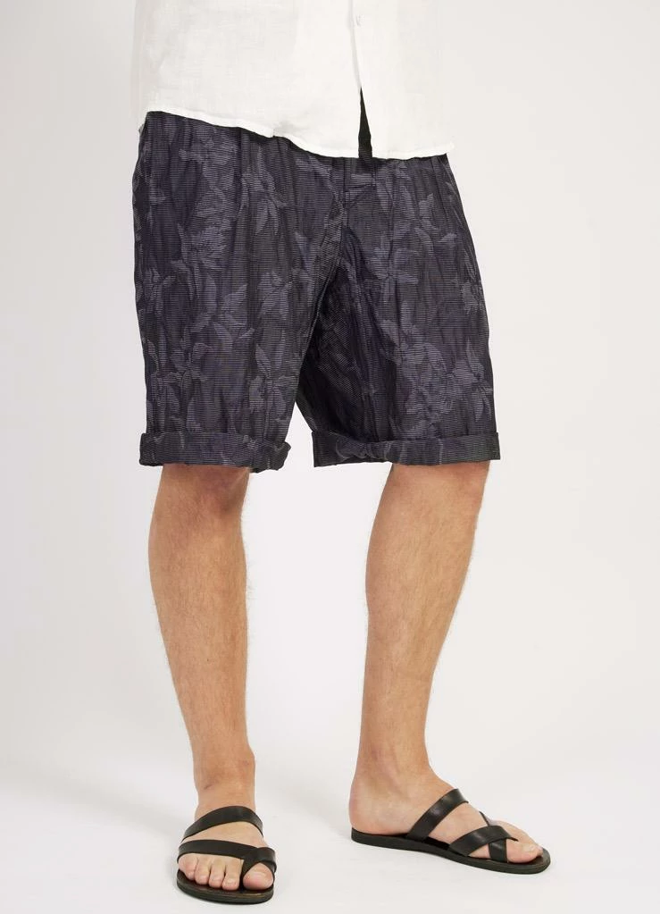 HANSEN GARMENTS GILBERT | Wide Cut Shorts | Botanic Indigo 2 HANSEN GARMENTS GILBERT | Wide Cut Shorts | Botanic Indigo - Image 2