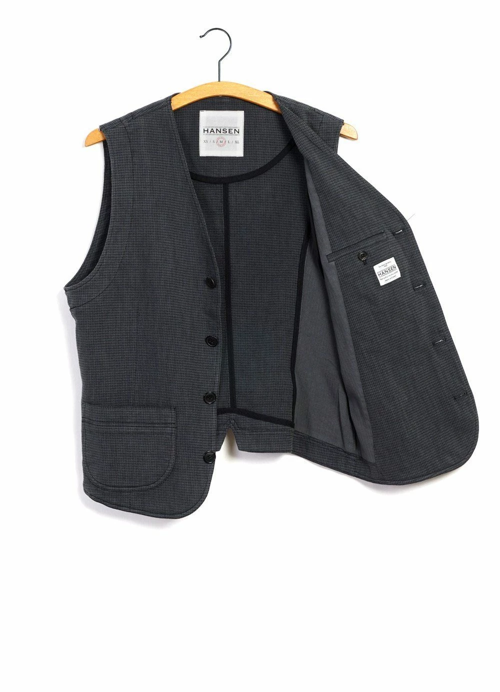HANSEN GARMENTS HARALD | Casual Waistcoat | Elephant 3 HANSEN GARMENTS HARALD | Casual Waistcoat | Elephant - Image 3