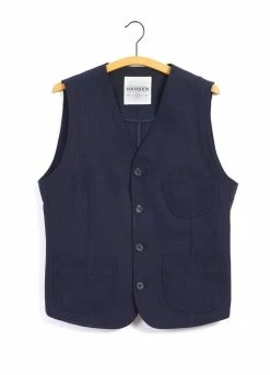 HANSEN GARMENTS HARALD | Casual Waistcoat | Indigo