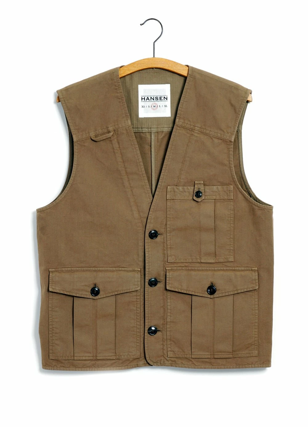 HANSEN GARMENTS HEKTOR | Utility Vest | Khaki 1 HANSEN GARMENTS HEKTOR | Utility Vest | Khaki