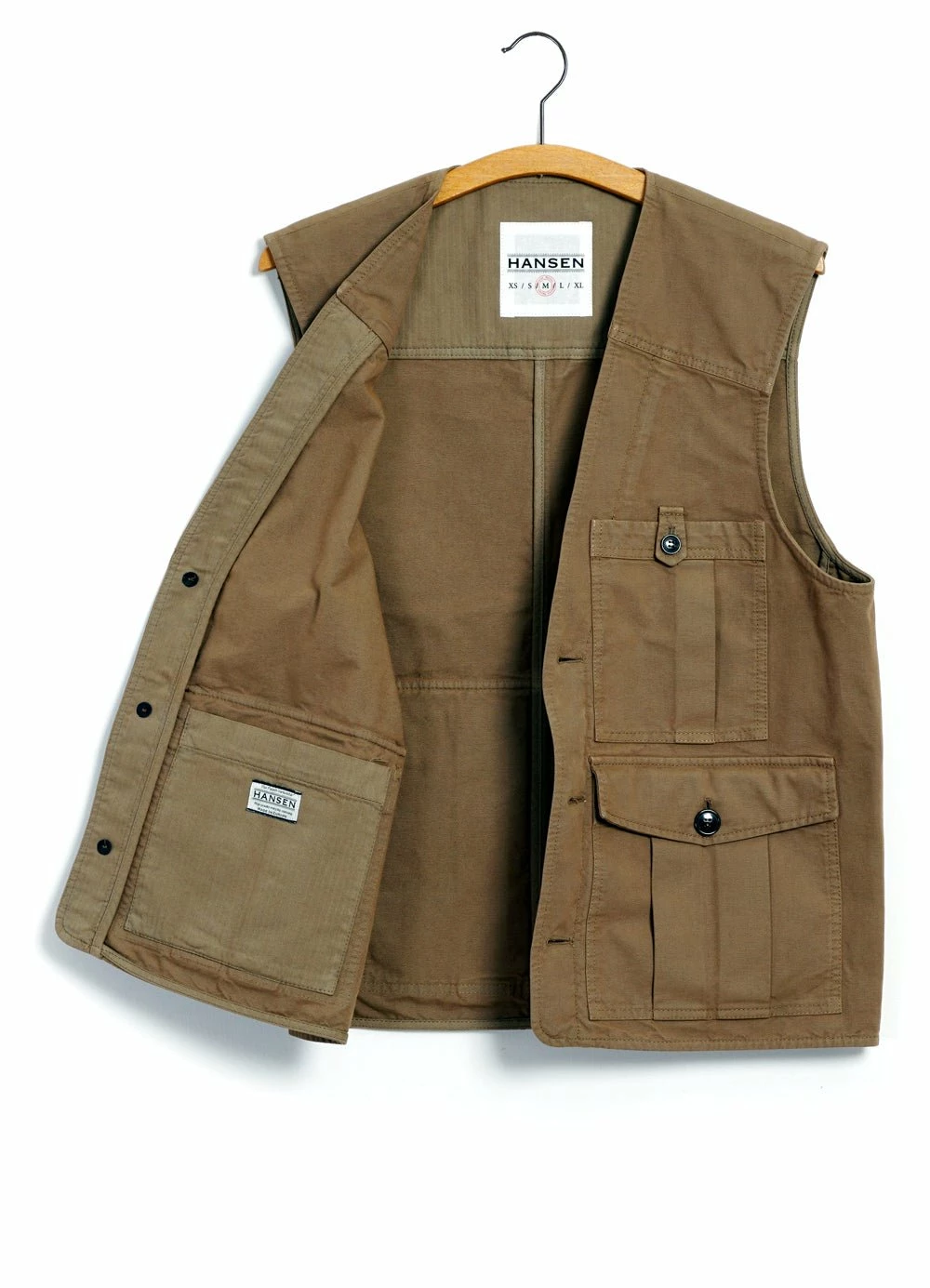 HANSEN GARMENTS HEKTOR | Utility Vest | Khaki 5 HANSEN GARMENTS HEKTOR | Utility Vest | Khaki - Image 5