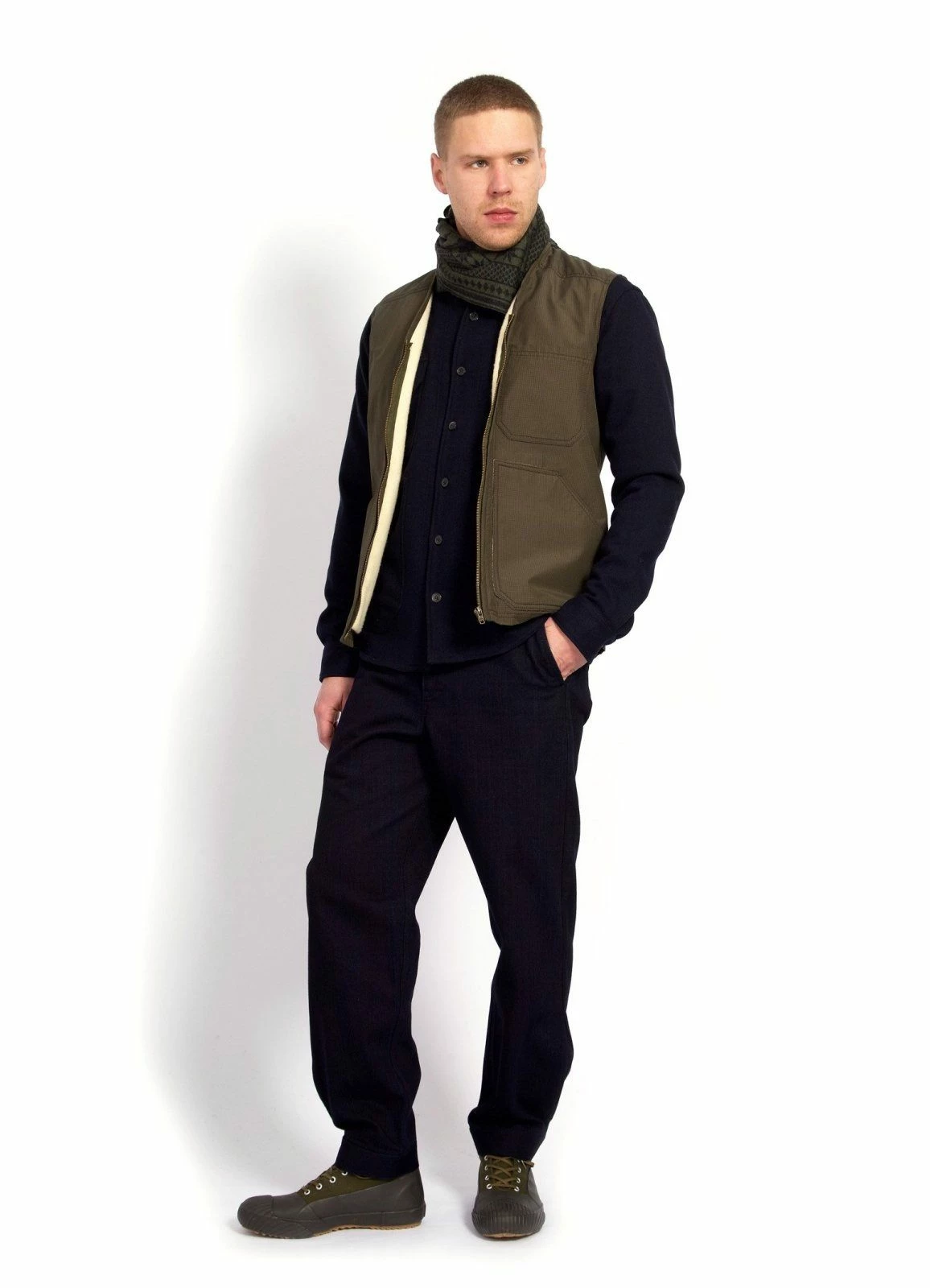 HANSEN GARMENTS HERBERT | Lined Zipper Work Waistcoat | Tech Army 4 HANSEN GARMENTS HERBERT | Lined Zipper Work Waistcoat | Tech Army - Image 4