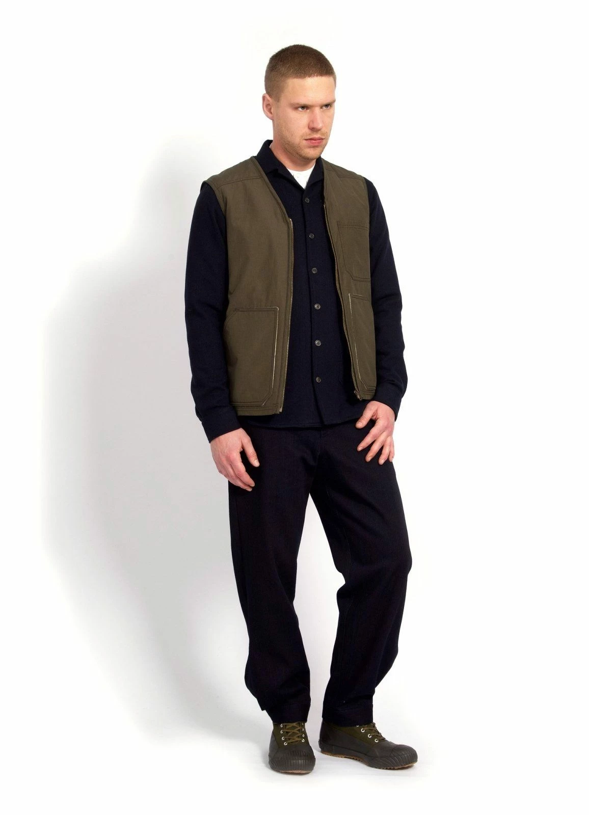 HANSEN GARMENTS HERBERT | Lined Zipper Work Waistcoat | Tech Army 5 HANSEN GARMENTS HERBERT | Lined Zipper Work Waistcoat | Tech Army - Image 5